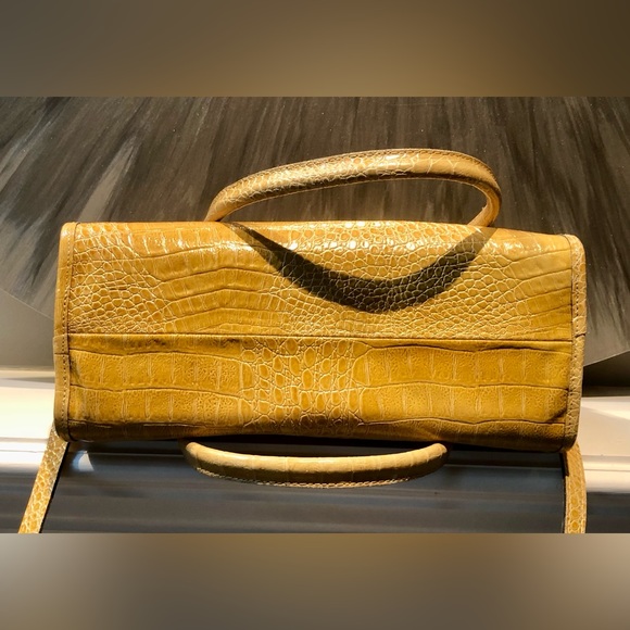 Vintage Vivace’ shoulder satchel. Embossed tan leather, beautiful condition - Picture 5 of 15